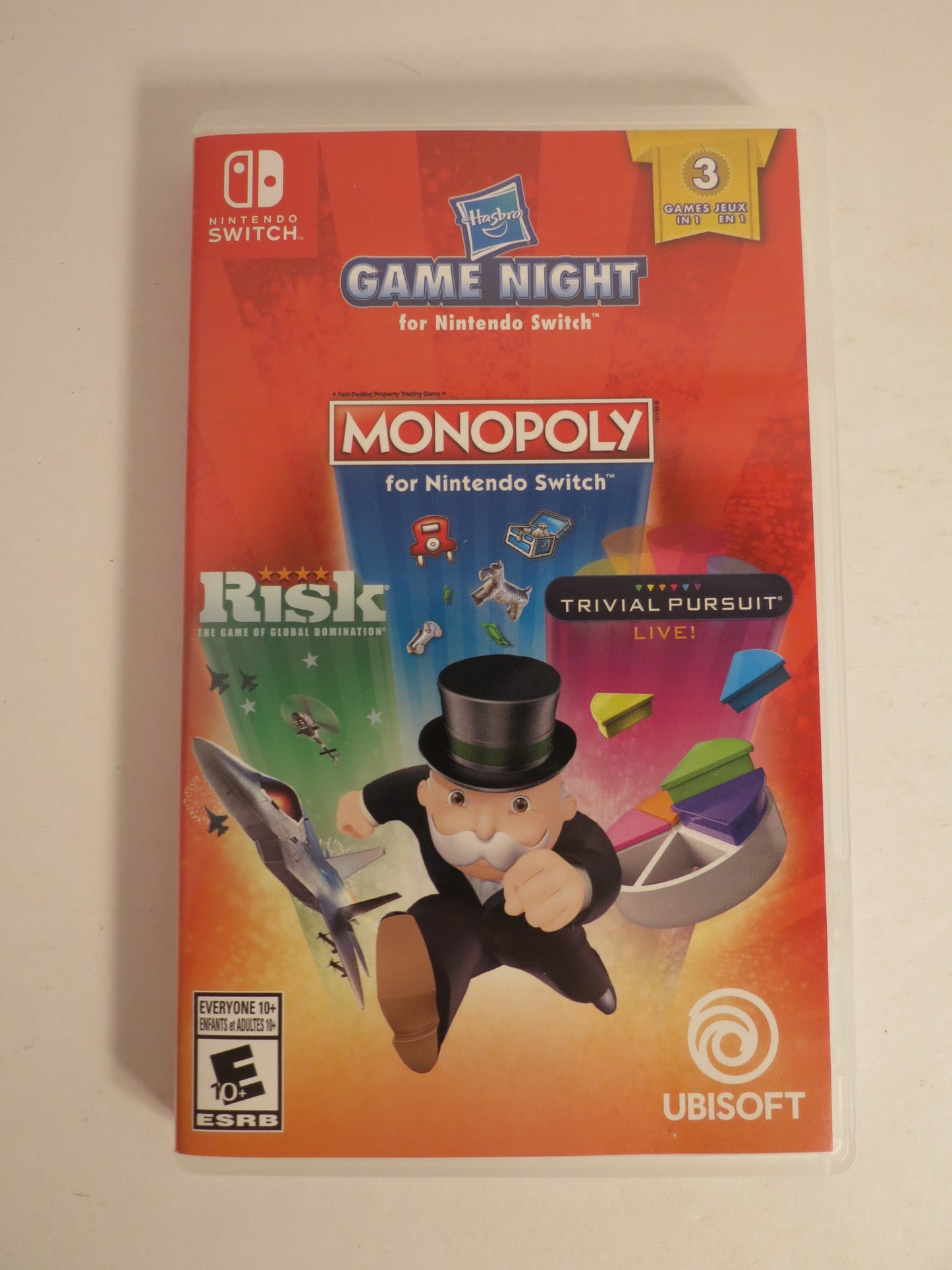 Hasbro Game Night Monopoly Risk Trivial Pursuit Nintendo Switch Game CB