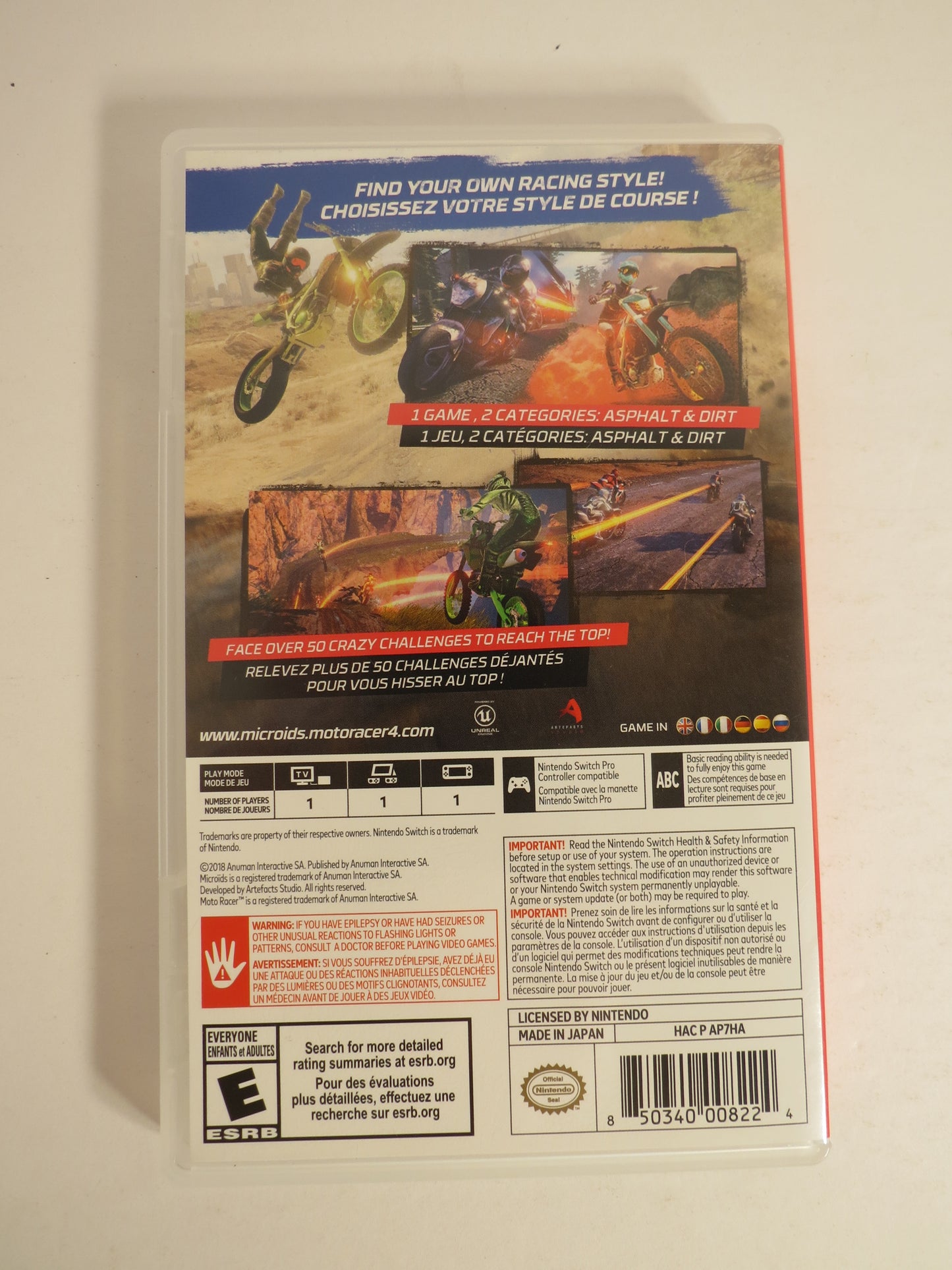 Moto Racer 4 Nintendo Switch Game CB