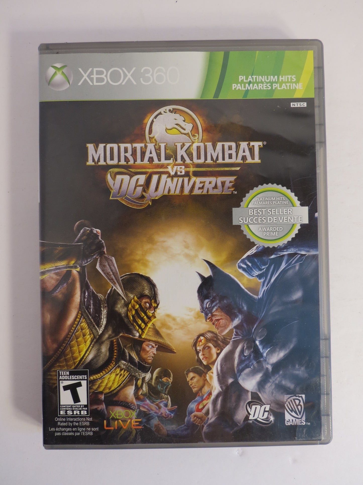Mortal Kombat VS DC Universe Platinum Hits Xbox 360 Game CIB