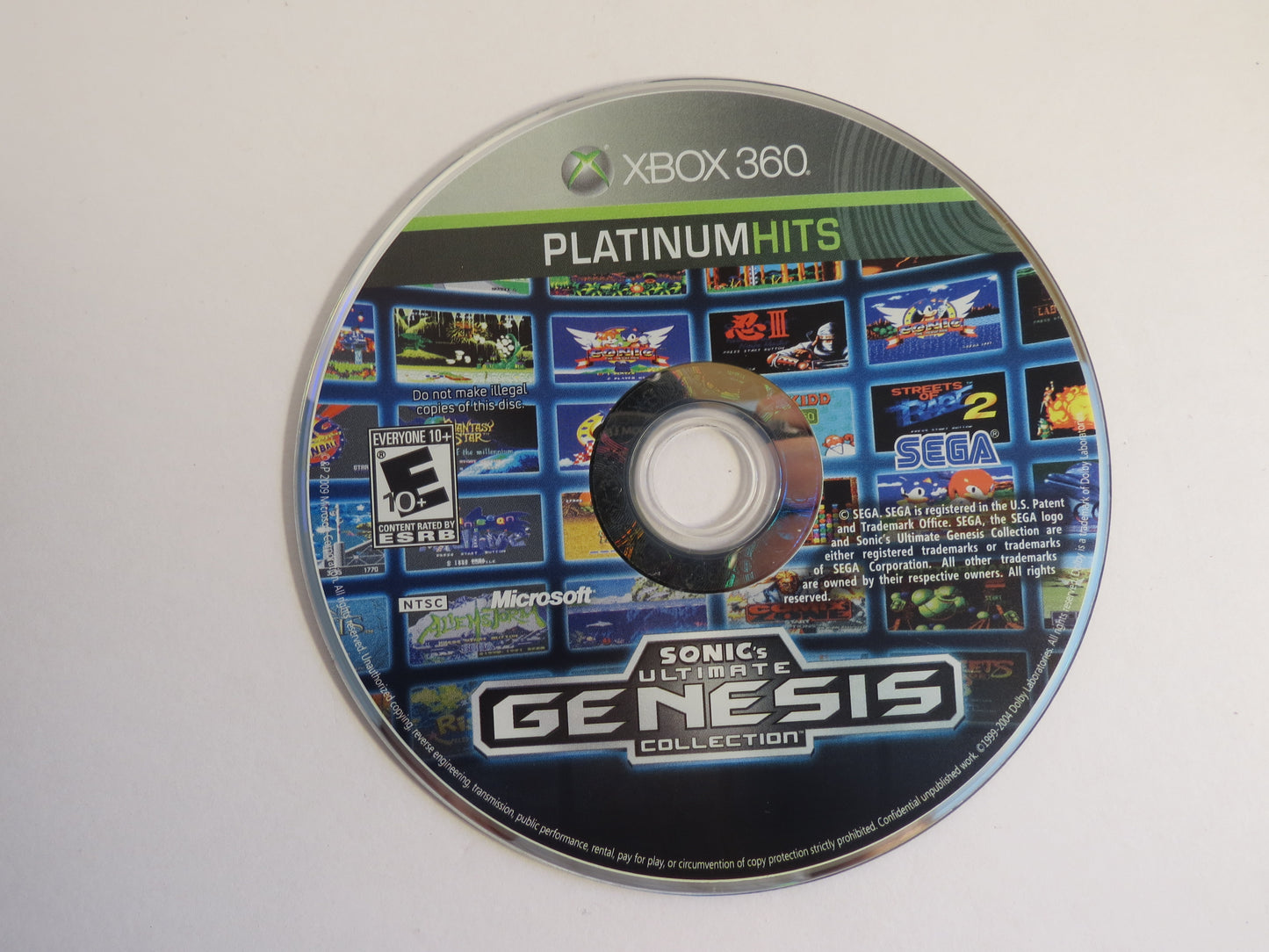 Sonic's Ultimate Genesis Collection Platinum Hits Xbox 360 Game CIB
