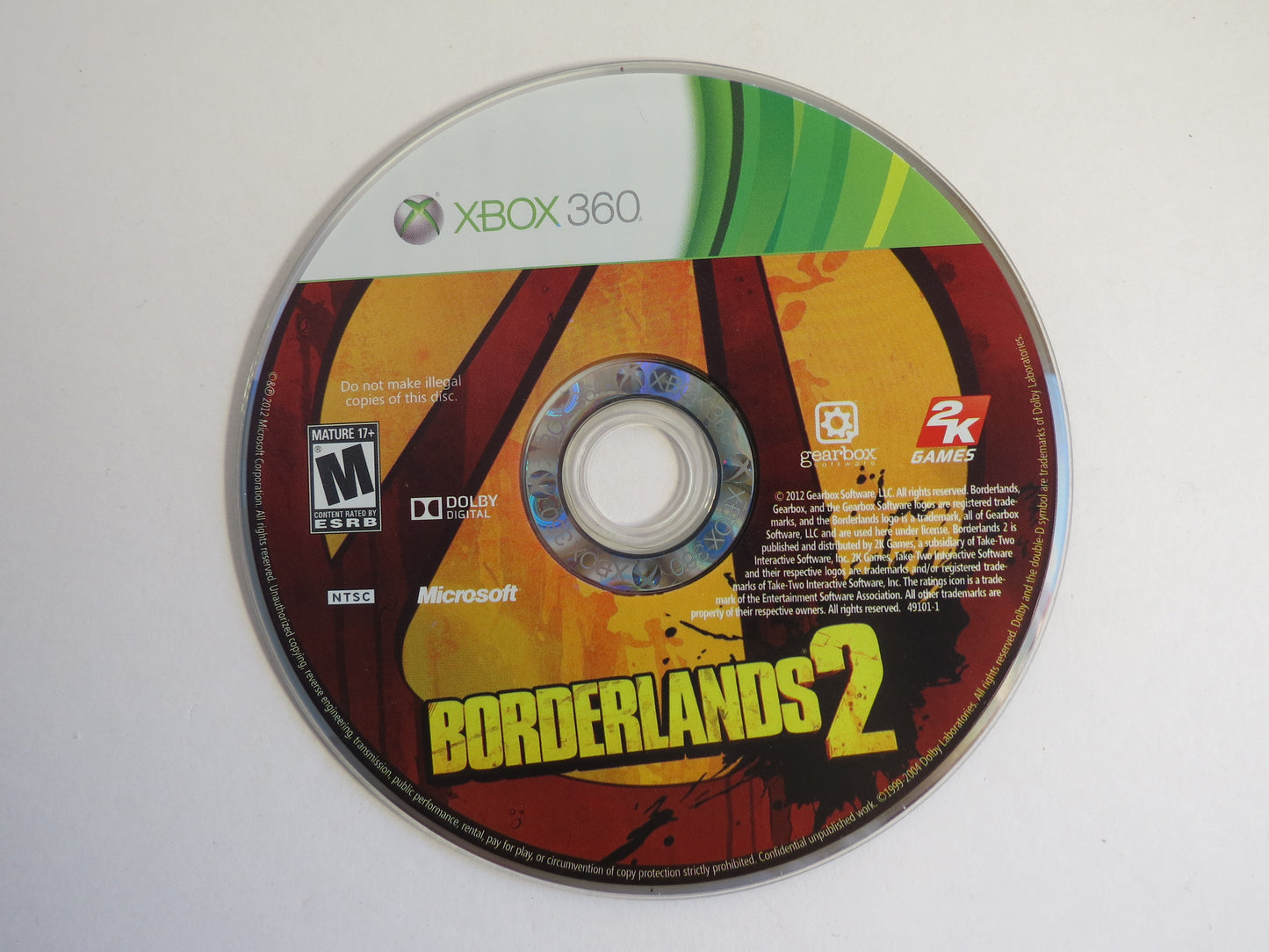 Borderlands 2 Xbox 360 Game CIB