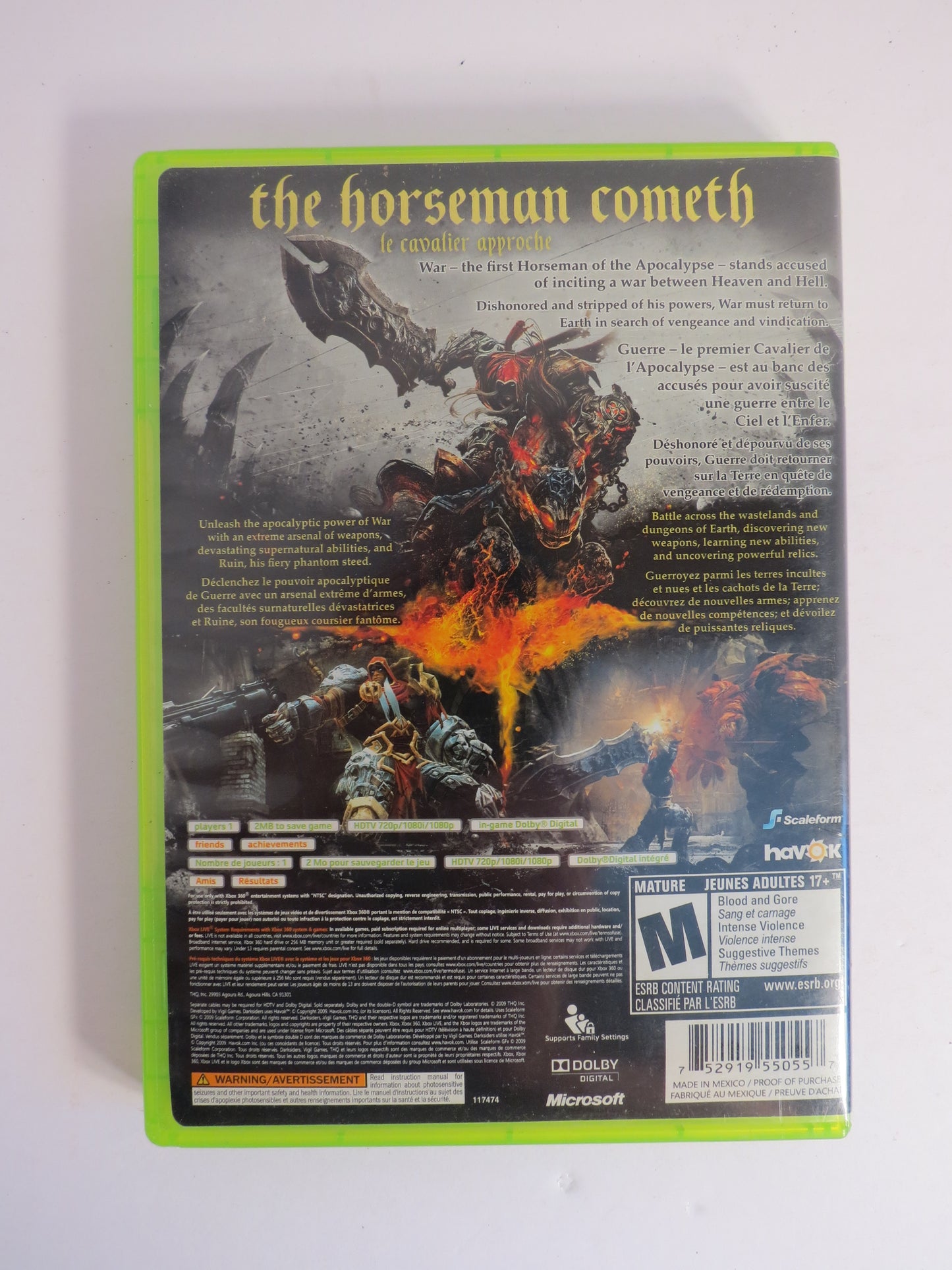 Darksiders Xbox 360 Game CIB