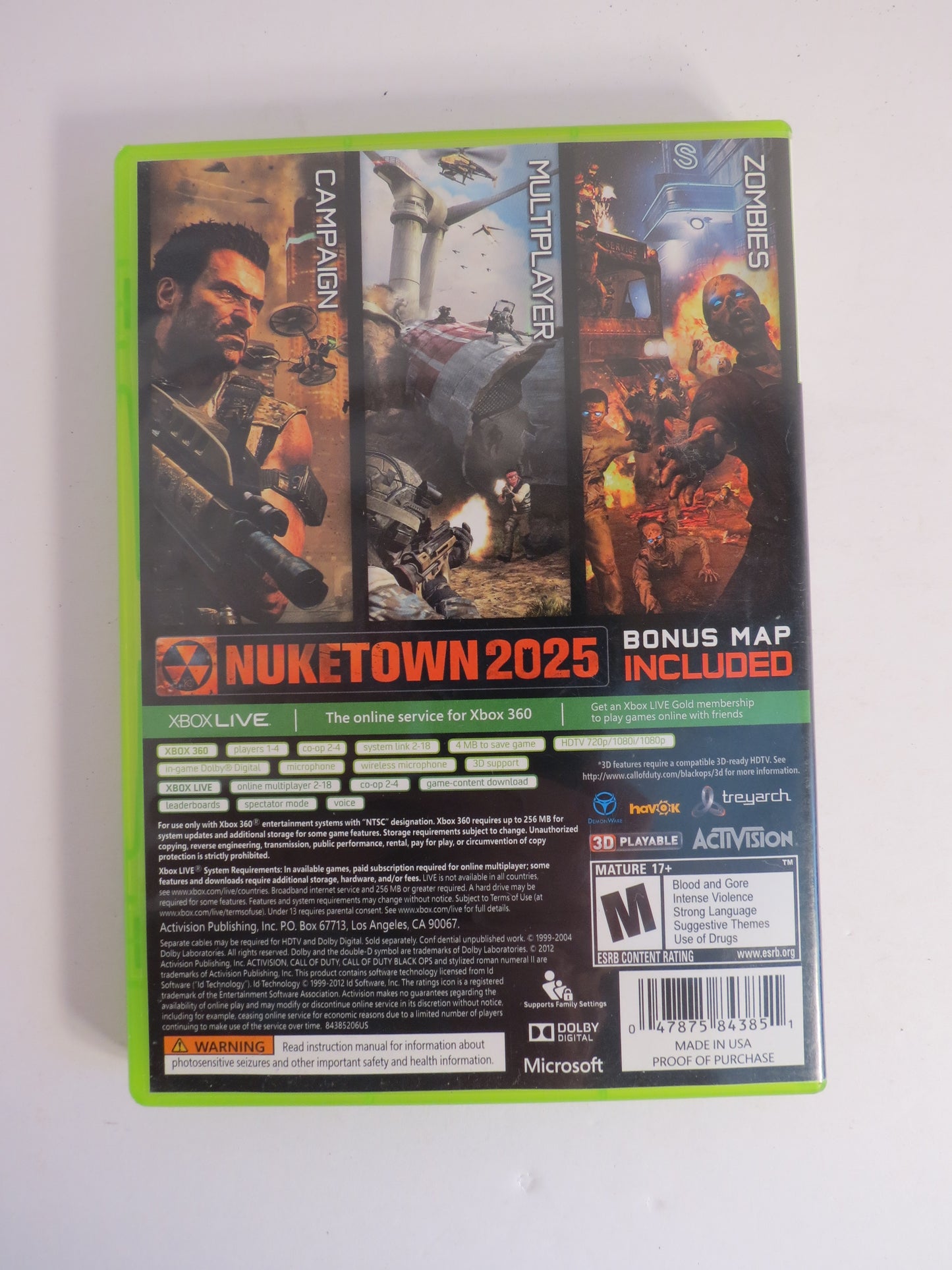 Call of Duty Black Ops II Xbox 360 Game CB