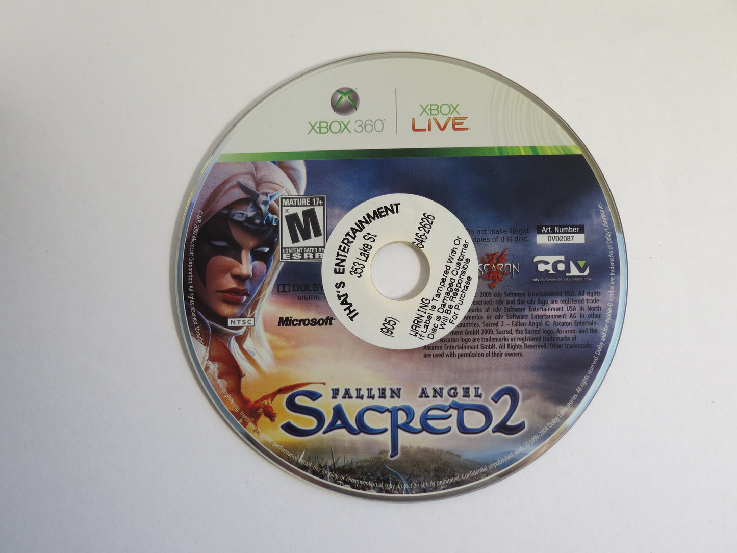 Sacred 2: Fallen Angel Xbox 360 Game CIB