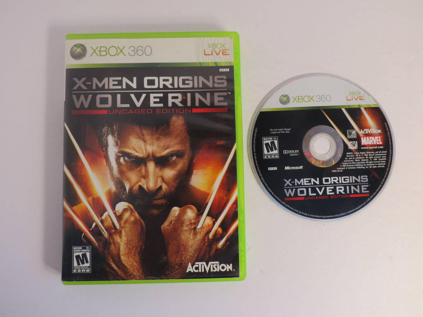 X-Men Origins Wolverine Uncaged Edition Xbox 360 Game CB