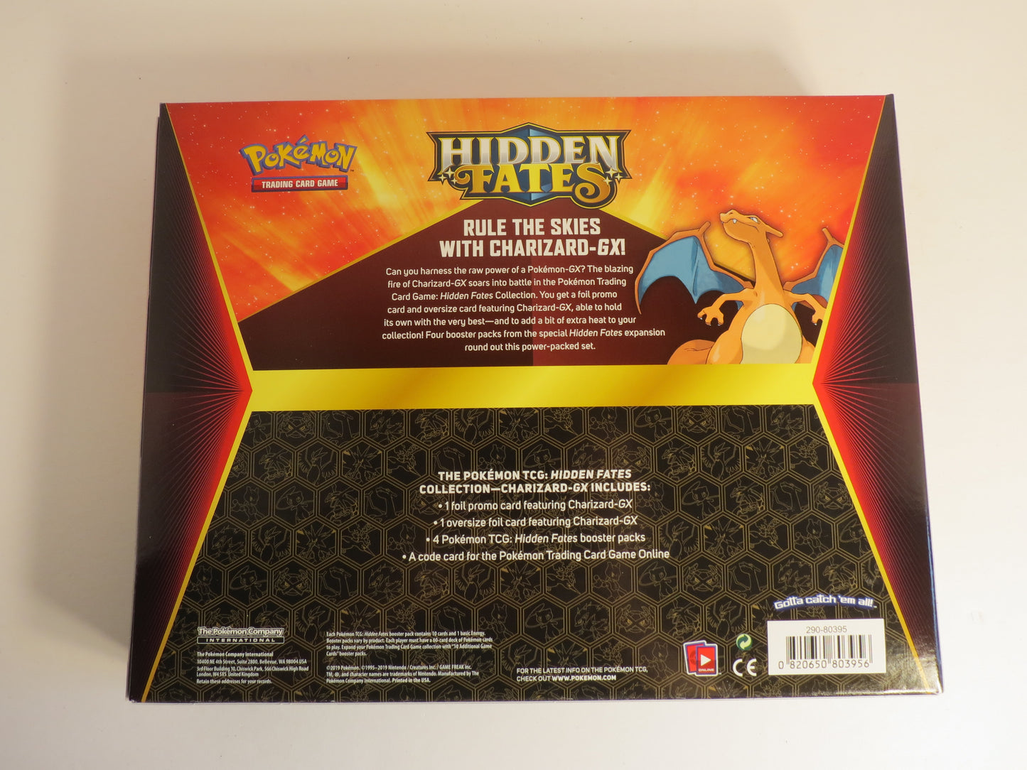 Charizard GX Collection Box Hidden Fates Pokemon Sealed