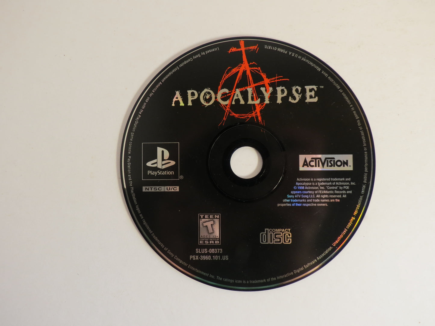 Apocalypse Playstation 1 PS1 Game CIB
