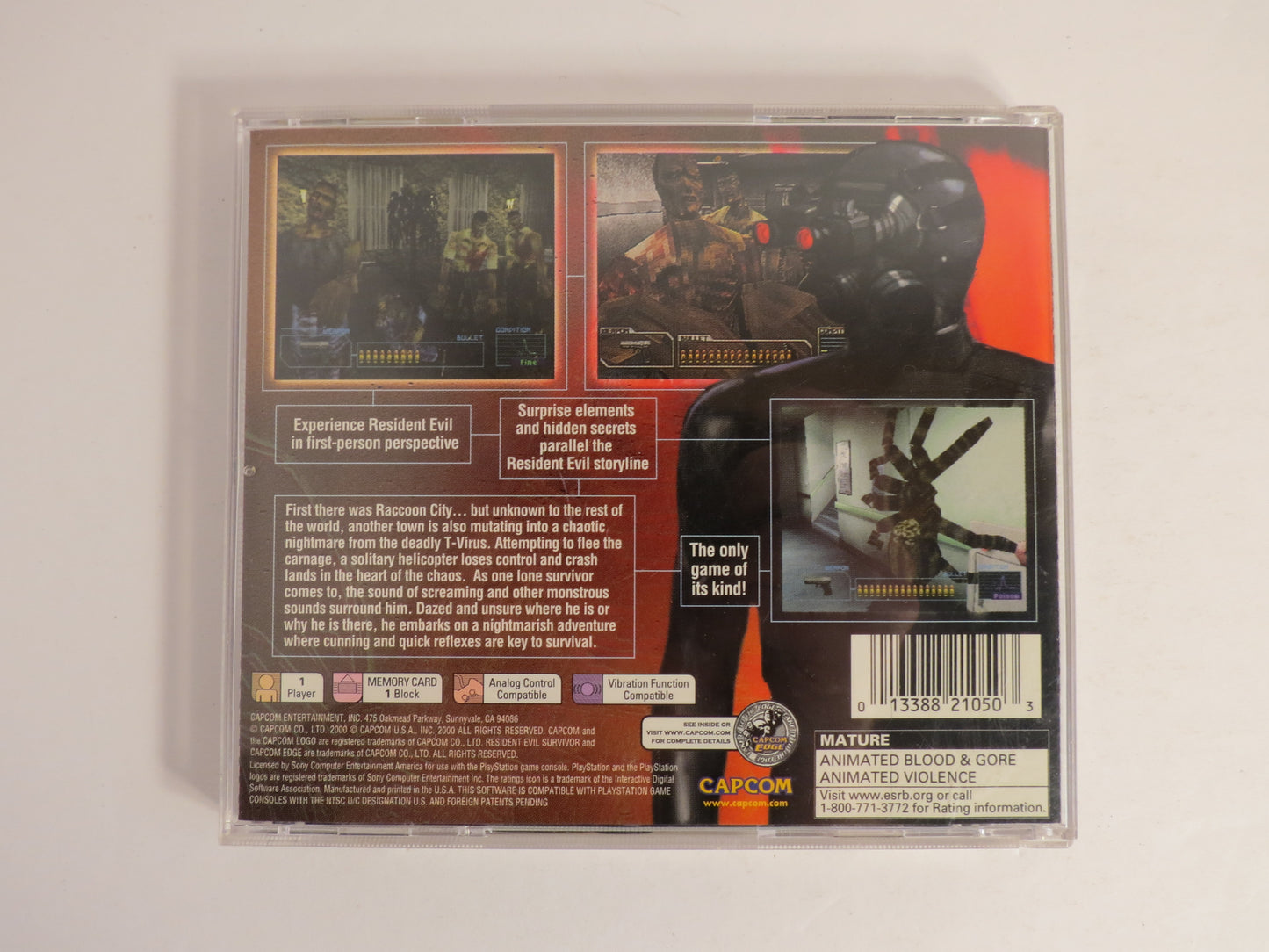 Resident Evil Survivor Playstation 1 PS1 Game CIB