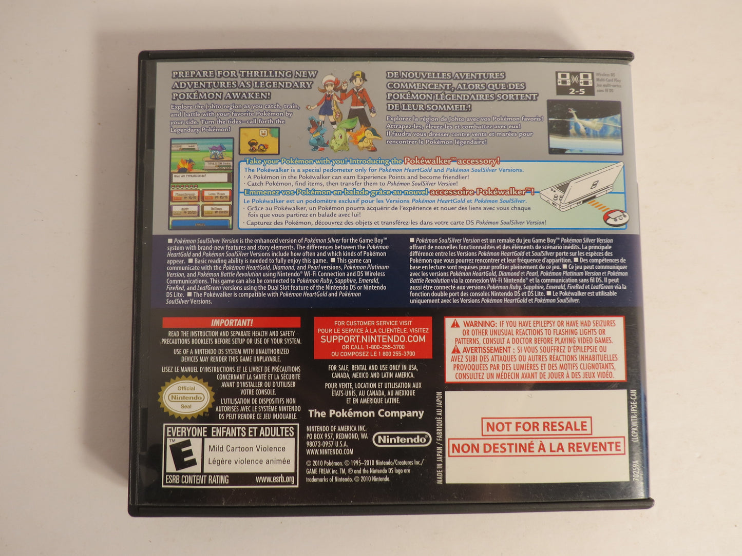 Pokemon SoulSilver Version Nintendo DS Game CIB