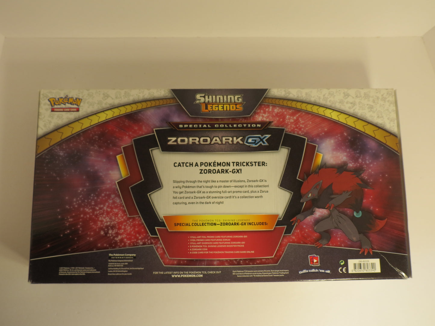 Shining Legends Special Collection Zoroark GX Collection Box Pokemon Sealed